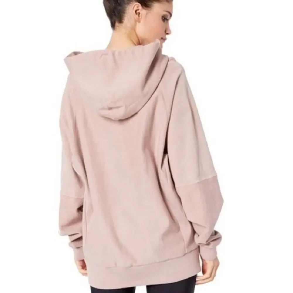 FREE PEOPLE MOVEMENT Womens Hawking Sweatshirt Hoodie in Taupe Pink Size XS